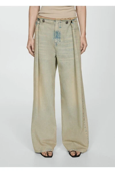 Süper wideleg jean pantolon - 1