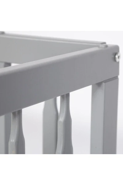 Super Natural wood Crib 4 levels Gray Bedside Sleeper - 7