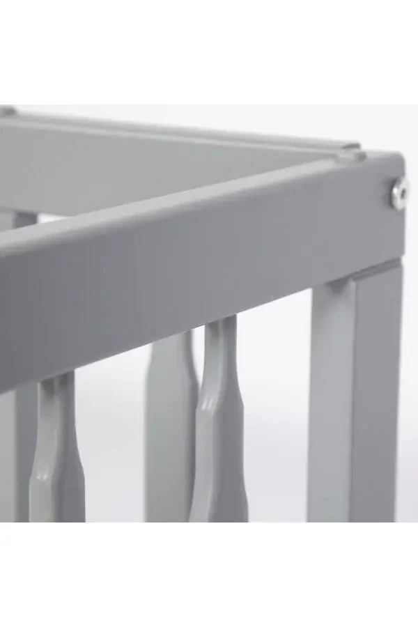 Super Natural wood Crib 4 levels Gray Bedside Sleeper - 7