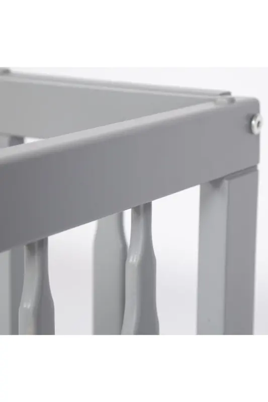 Super Natural wood Crib 4 levels Gray Bedside Sleeper - 8