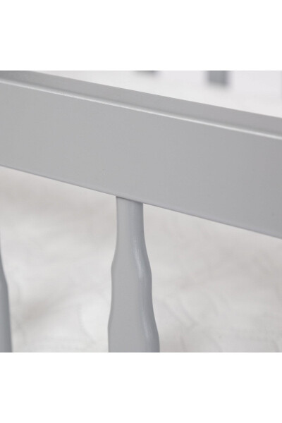 Супер Naturalahşap Beşik 4 Kademeli Gri Anne Yanı - 6