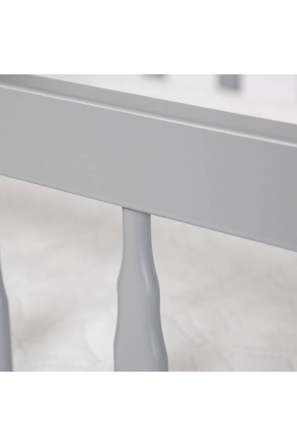 Супер Naturalahşap Beşik 4 Kademeli Gri Anne Yanı - 6