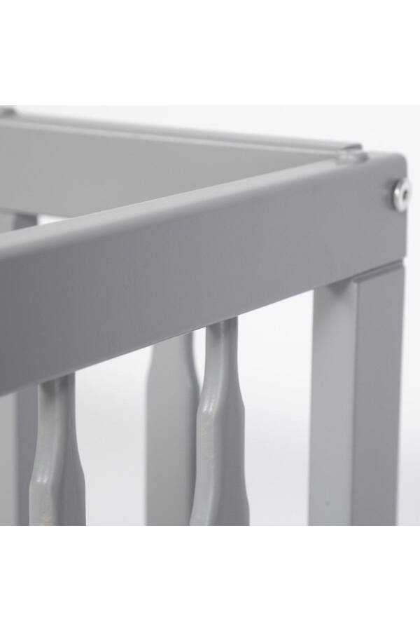 Супер Naturalahşap Beşik 4 Kademeli Gri Anne Yanı - 7