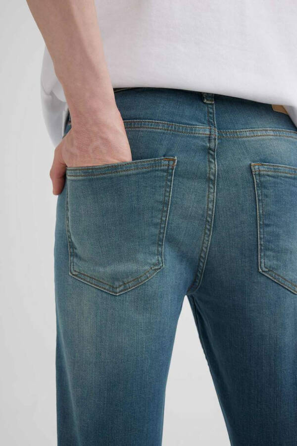 Super Skinny Ekstra Dar Kalıp Normal Bel Ekstra Dar Paça Jean Pantolon Açık Yeşil - 7