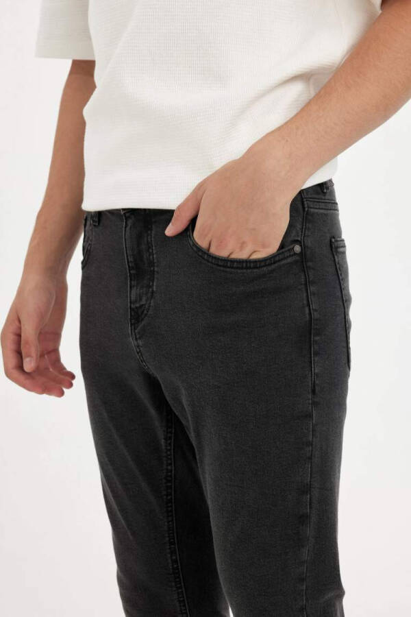 Super Skinny Extra Slim Fit Regular Waist Extra Slim Leg Jeans Pants Anthracite - 6