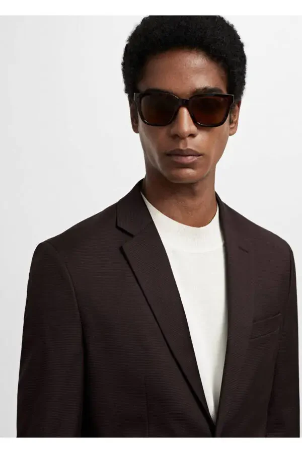 Super skinny fit blazer jacket in stretch fabric - 7