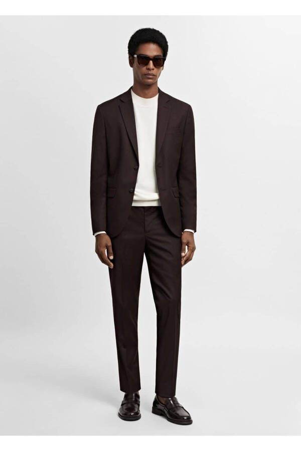 Super skinny fit blazer jacket in stretch fabric - 2
