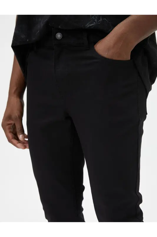 Super Skinny Fit Kot Pantolon - Justin Jean - Siyah - 5