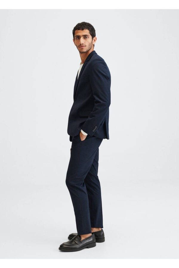 Super Slim Check Tailored Trousers - 5