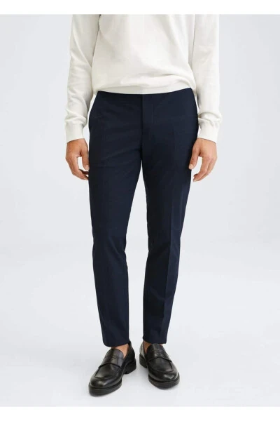Super Slim Check Tailored Trousers - 1