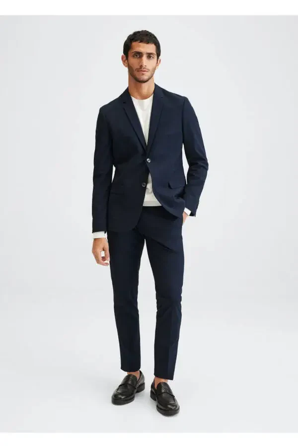 Super Slim Check Tailored Trousers - 2