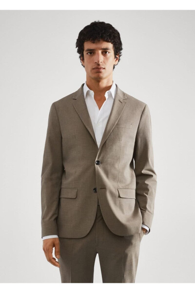 Super Slim Fit Blazer Jacket - MANGO MAN