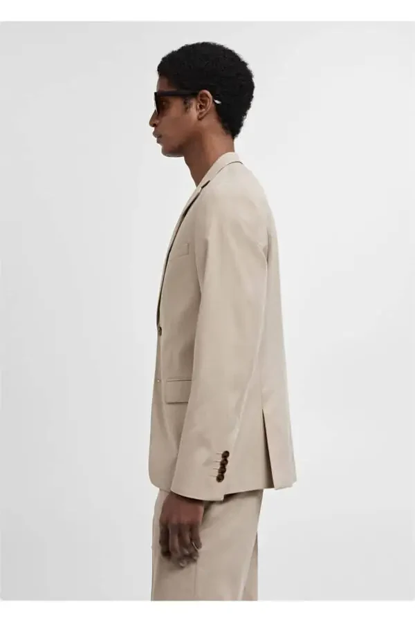 Super-slim fit blazer jacket in stretch fabric - 5