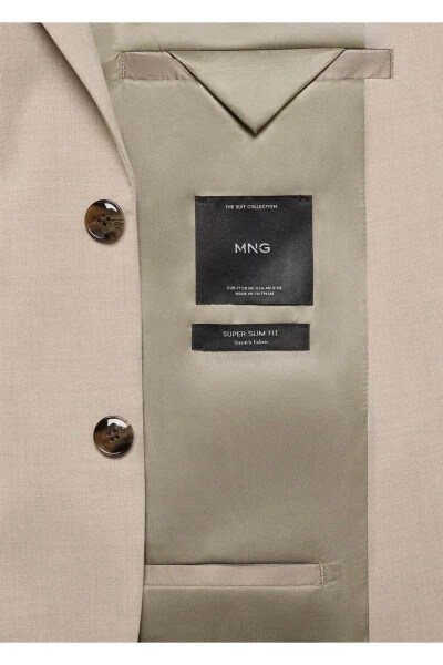 Super-slim fit blazer jacket in stretch fabric - 6