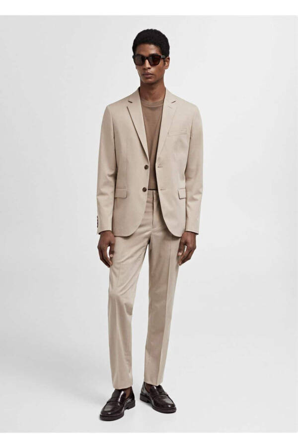 Super-slim fit blazer jacket in stretch fabric - 2
