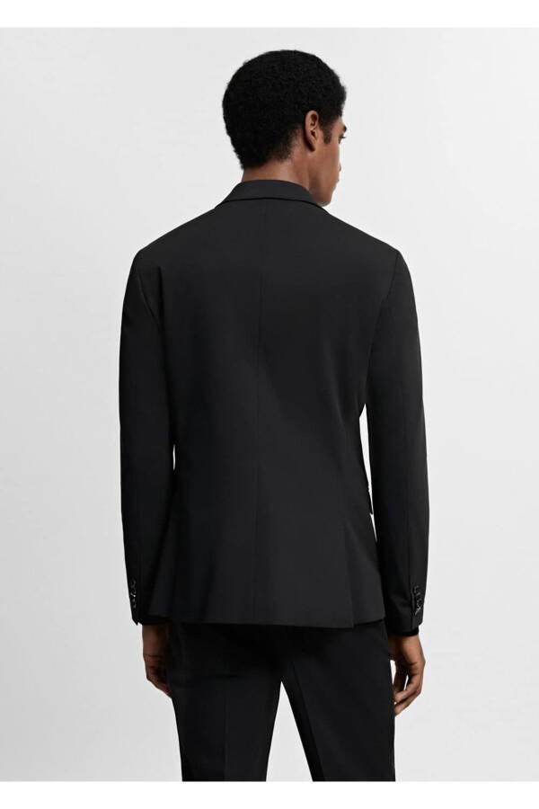 Super slim-fit blazer jacket made from stretch fabric - 4