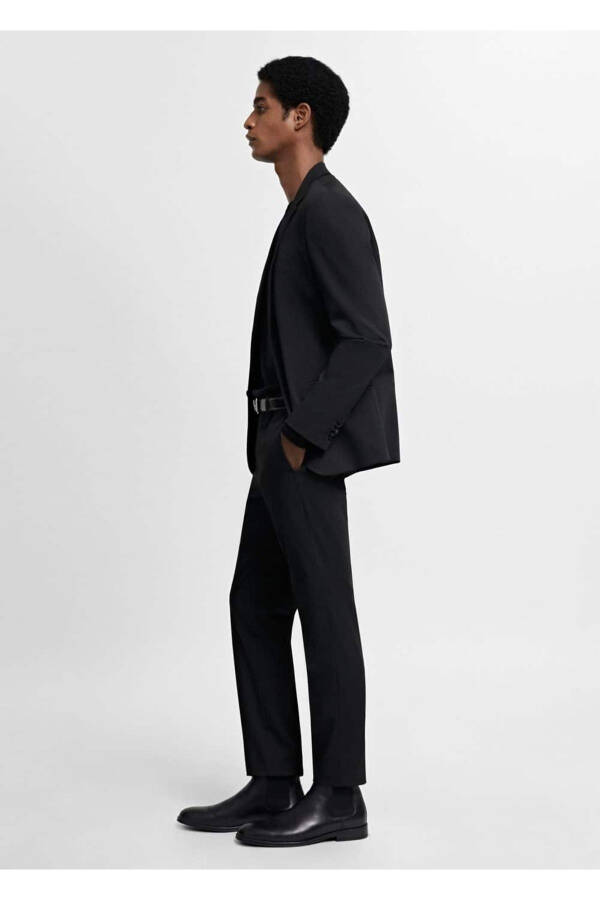 Super slim-fit blazer jacket made from stretch fabric - 6