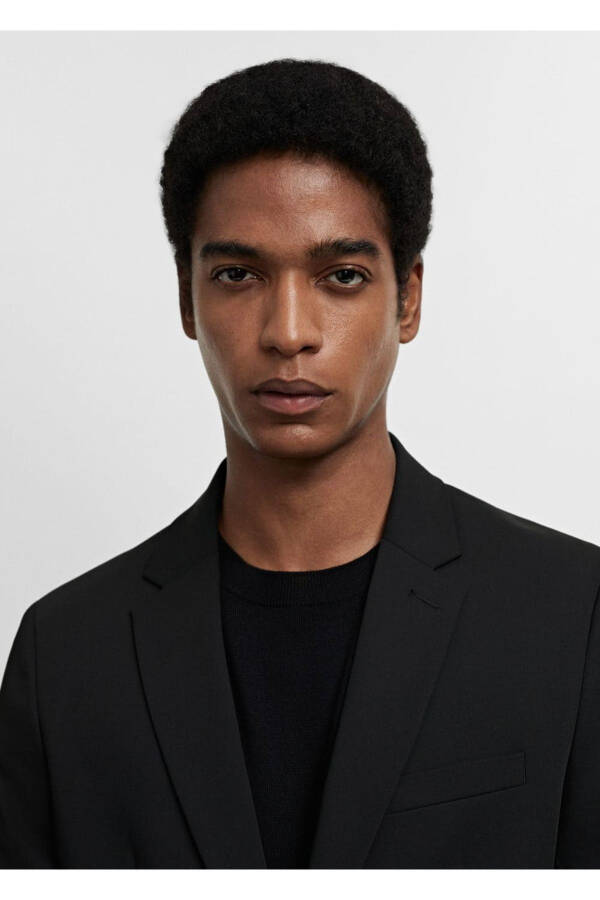 Super slim-fit blazer jacket made from stretch fabric - 7