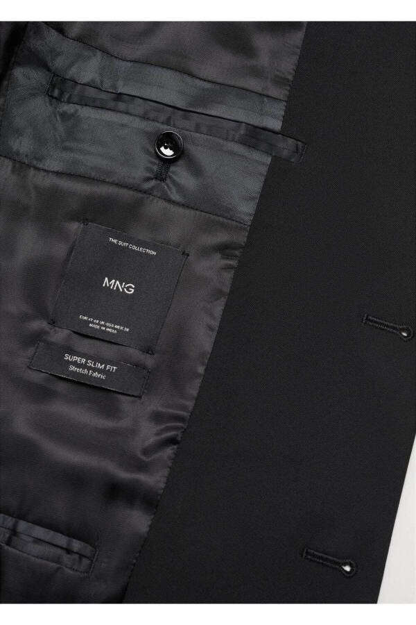 Super slim-fit blazer jacket made from stretch fabric - 8