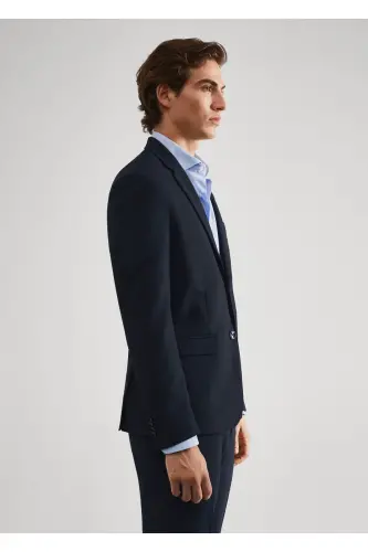 Super Slim Fit Blazer - Navy Blue - 6