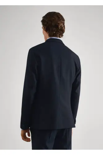 Super Slim Fit Blazer - Navy Blue - 8