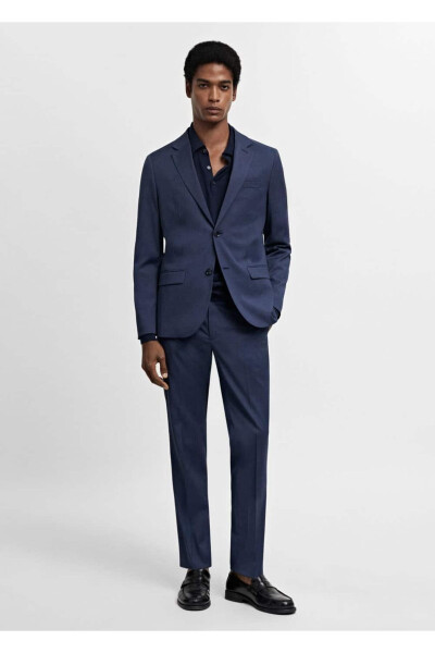 Super slim fit patterned fabric trousers - MANGO MAN (1)