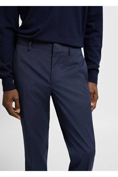 Super slim fit patterned fabric trousers - 5