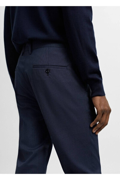 Super slim fit patterned fabric trousers - 8