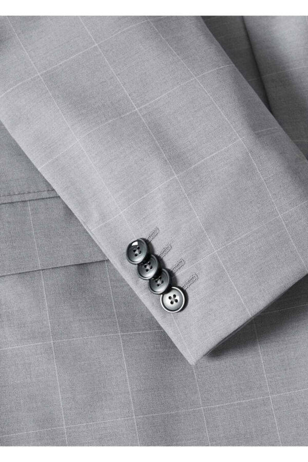 Super Slim Fit Plaid Blazer Jacket - 8