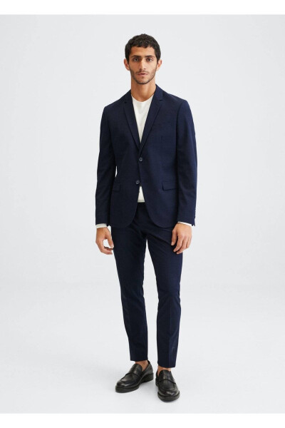 Super Slim Fit Plaid Blazer Jacket - MANGO MAN (1)