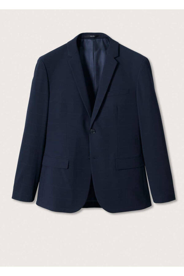 Super Slim Fit Plaid Blazer Jacket - 3