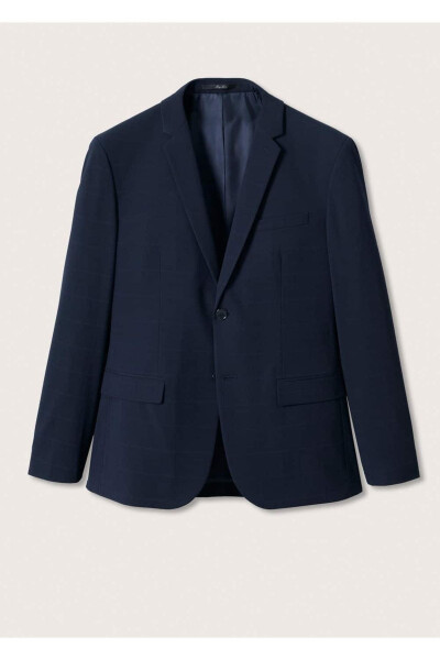 Super Slim Fit Plaid Blazer Jacket - 3