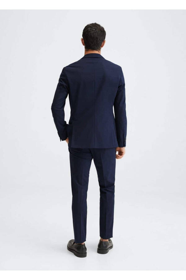 Super Slim Fit Plaid Blazer Jacket - 4