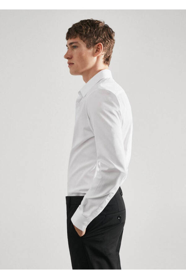 Super Slim Fit Poplin Shirt - 7