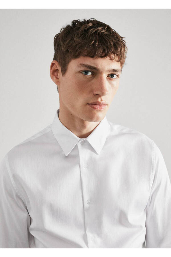 Super Slim Fit Poplin Shirt - 8