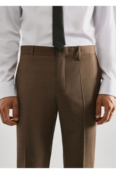 Süper Slim Fit Streç Kumaştan Kumaş Pantolon - 8