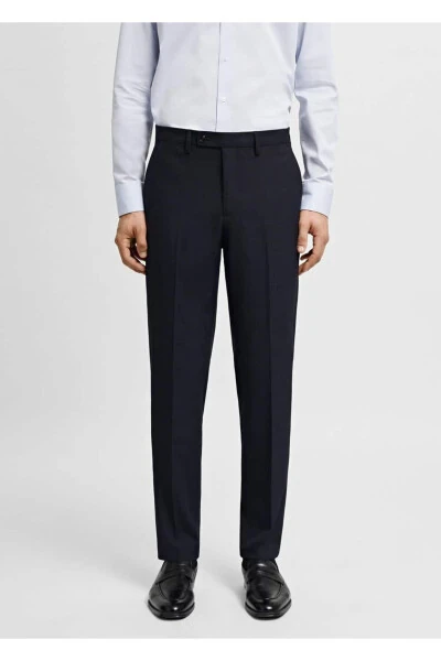 Süper slim fit streç kumaştan kumaş pantolon - 1