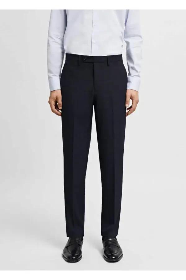 Süper slim fit streç kumaştan kumaş pantolon - 1