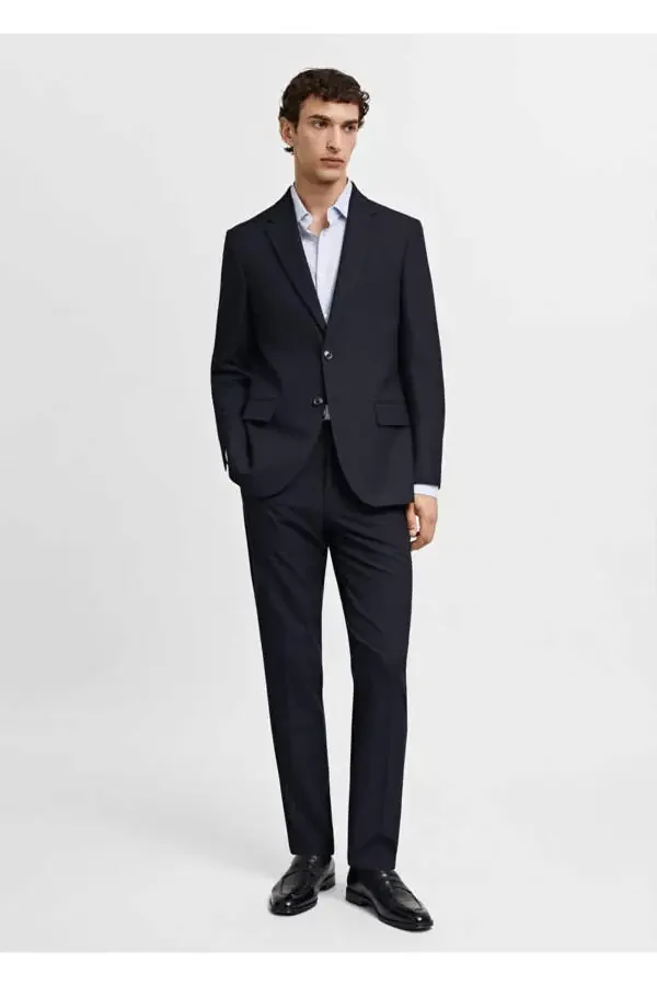 Süper slim fit streç kumaştan kumaş pantolon - 2