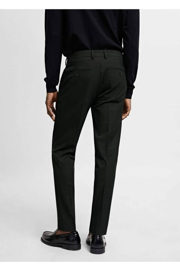 Super Slim Fit Stretch Fabric Dress Pants - 4