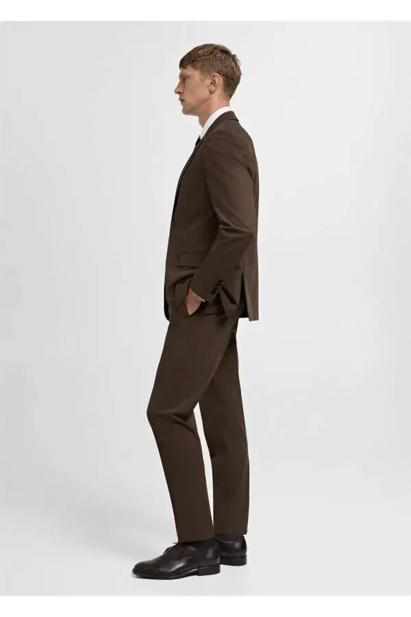 Super slim fit stretch fabric dress pants - 1