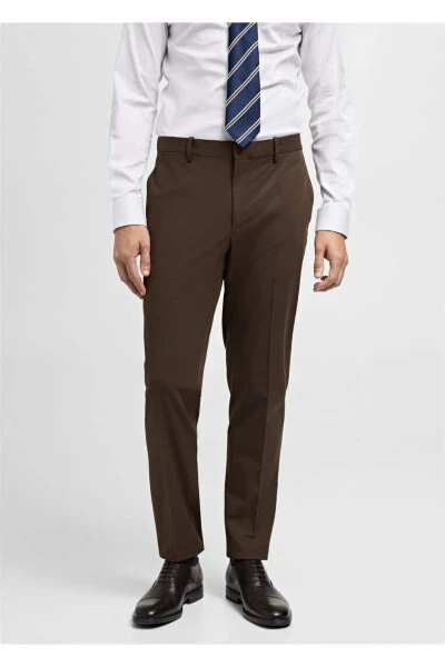 Super slim fit stretch fabric dress pants - MANGO MAN (1)
