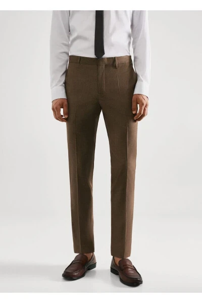 Super Slim Fit Stretch-Fabric Dress Pants - MANGO MAN