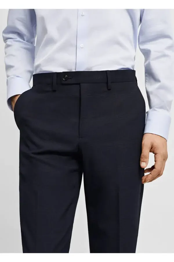 Super slim fit stretch-fabric dress pants - 7
