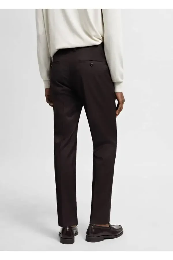 Super slim fit stretch fabric dress pants - 4