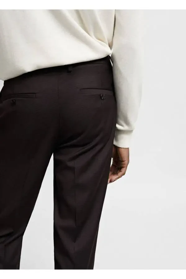 Super slim fit stretch fabric dress pants - 5