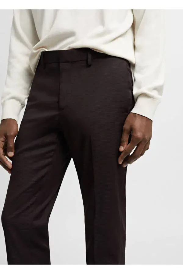 Super slim fit stretch fabric dress pants - 6