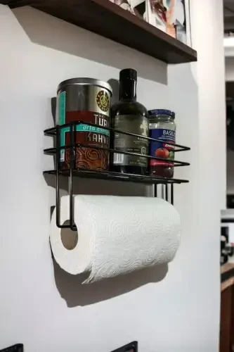 Super Sticker Adhesive Spice Rack and Paper Towel Holder/paper towel holder spice rack - 1