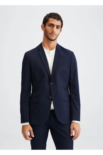 Super Yupqa Kesimli Jafli Blazer Palto - 1