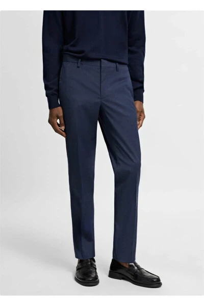 Супер зауженные узорчатые брюки из ткани - MANGO MAN